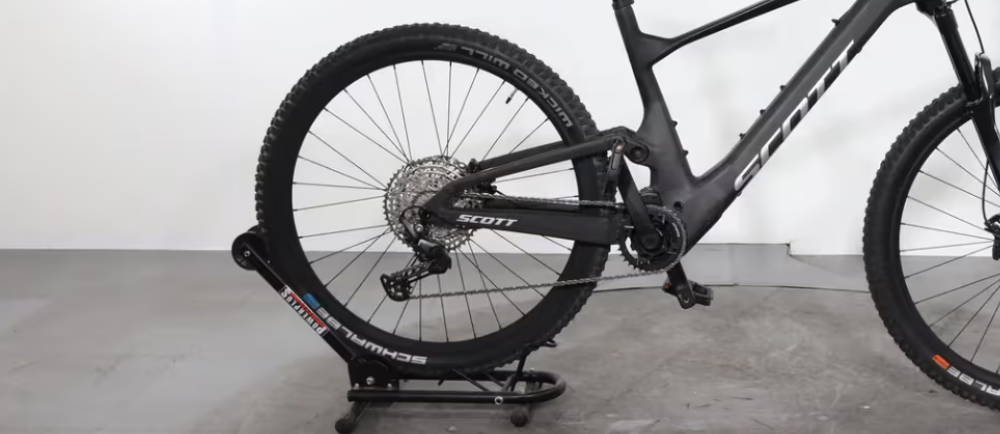 a Scott Lumen eRIDE full suspension electric mountain bike