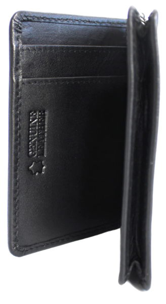 Quality Full Grain Cow Hide Leather Wallet / Card Holder. Black. Style No: 11014 - Image 5
