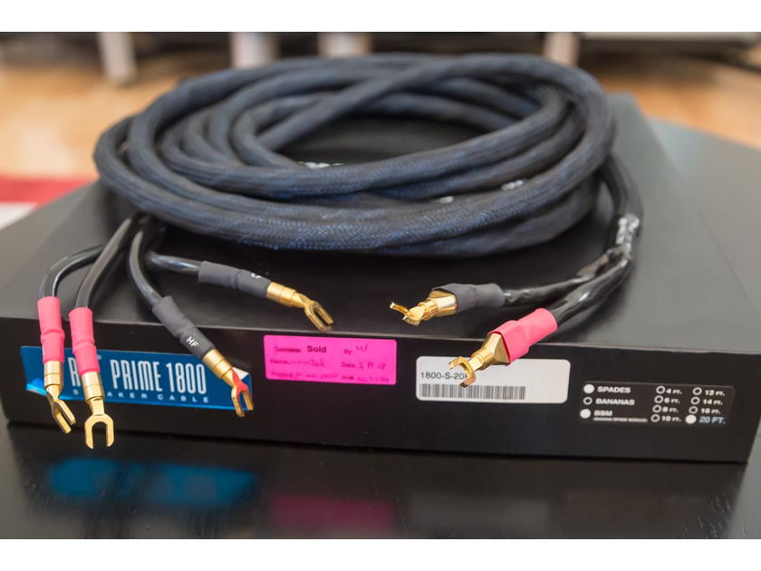 Tara Labs RSC Prime 1800 Bi-Wire Speaker Cable 20ft  (pair)