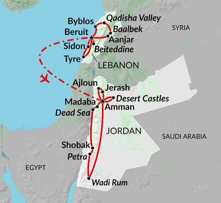 Lebanon to jordan flights on sale