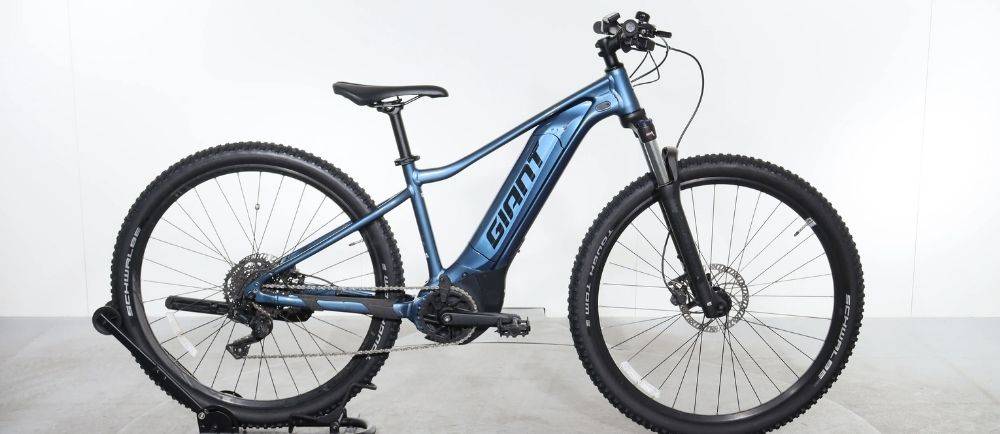 Giant Talon E-bike on a stand