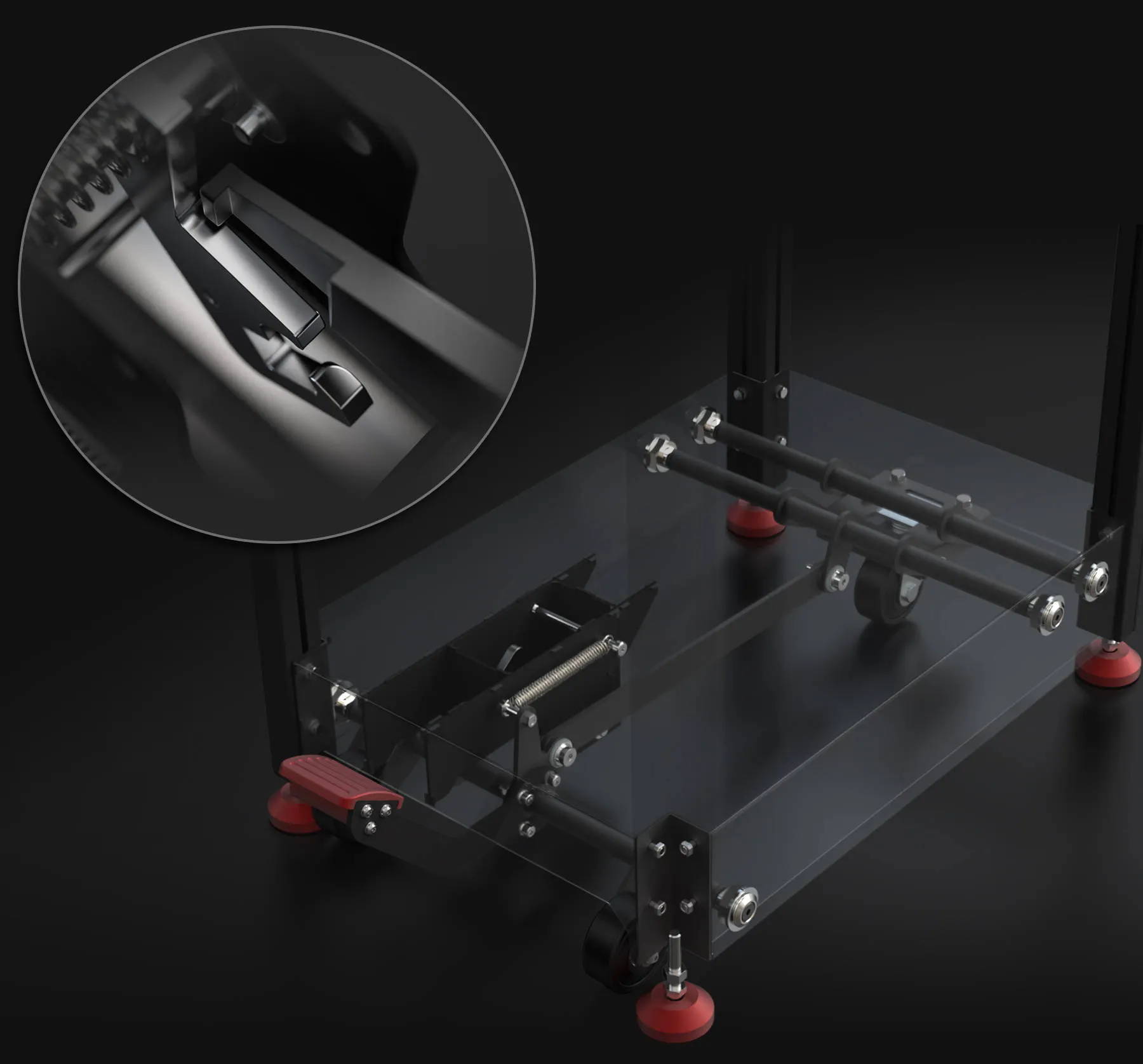 Compass RT-S Router Table Stand seamless routing foot pedal press for effortless mobility and adjustments, ensuring stable and solid foundation