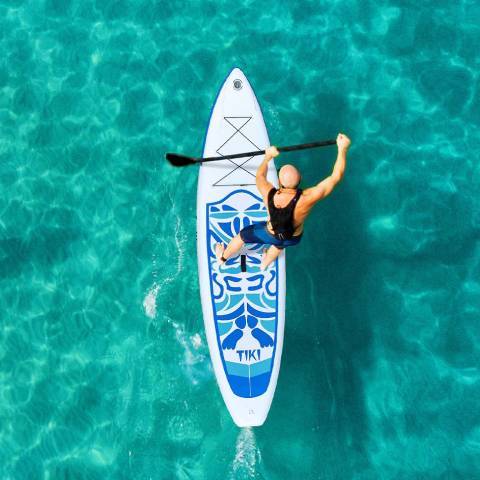 Inflatable paddleboarding in Canada Day