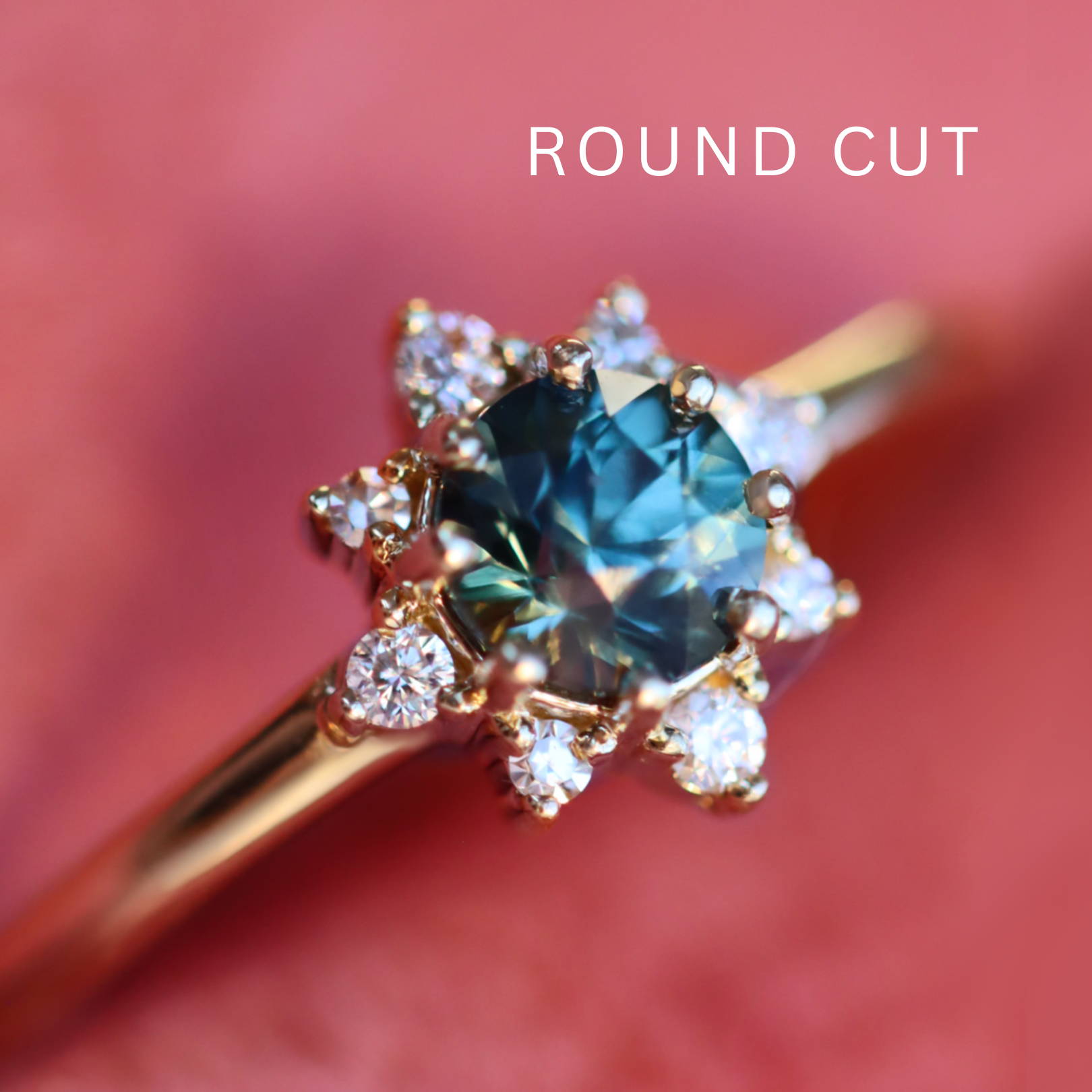 Round cut engagement ring