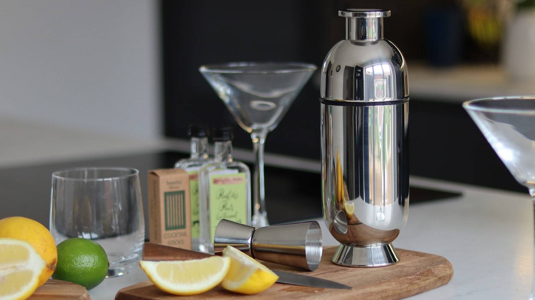 Trombone Cocktail Shaker, Stainless Steel