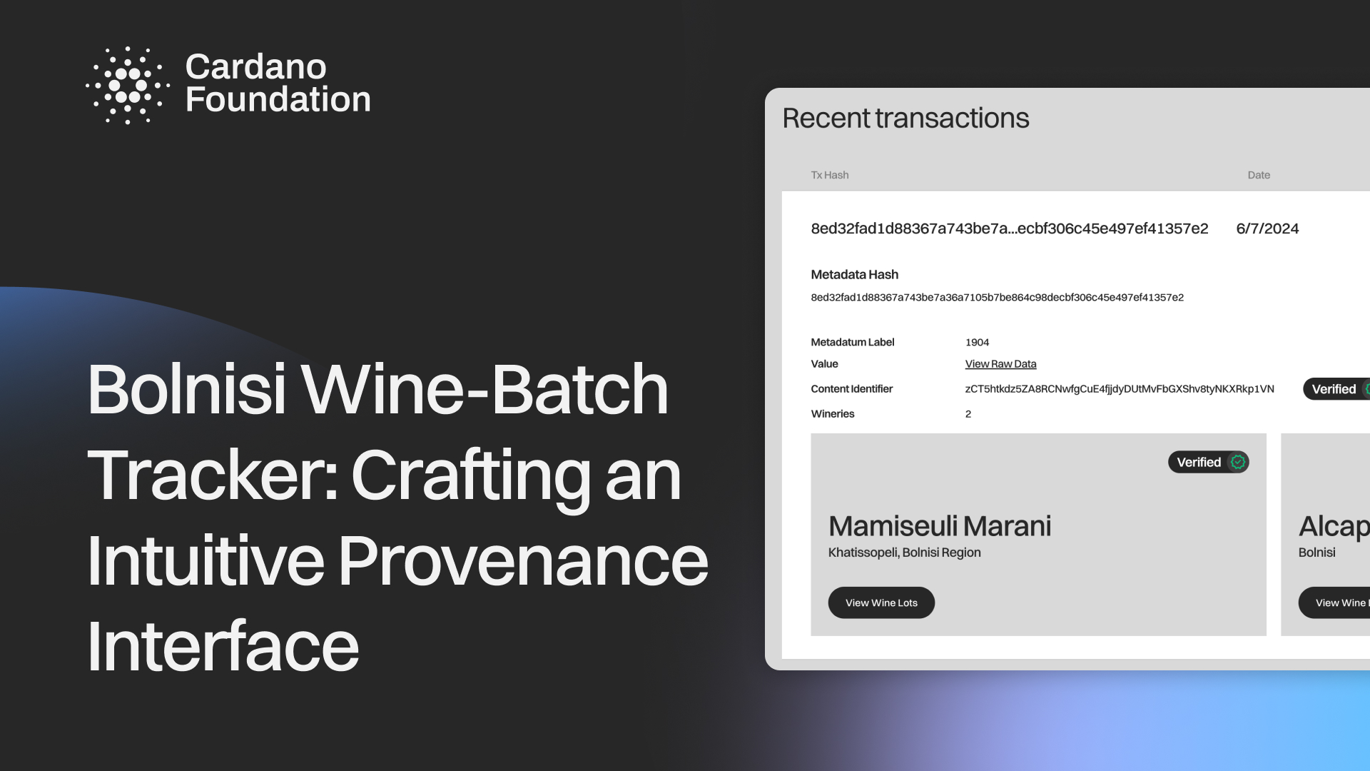 Crafting an Intuitive Wine Provenance Interface