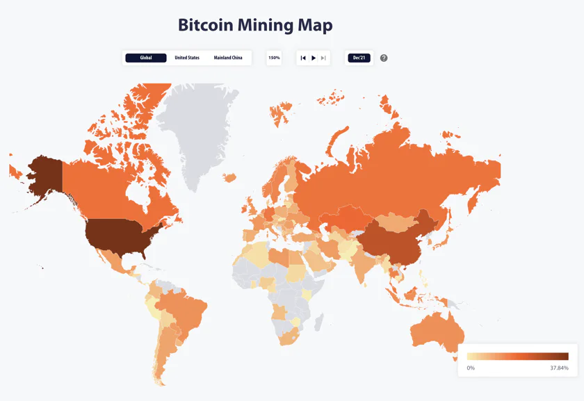 Bitcoin Mining Map