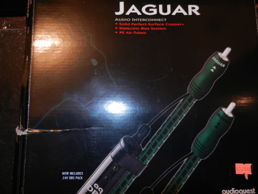 AudioQuest Jaguar RCA Interconnect 36v battery 1 meter PAIR NEW IN BOX