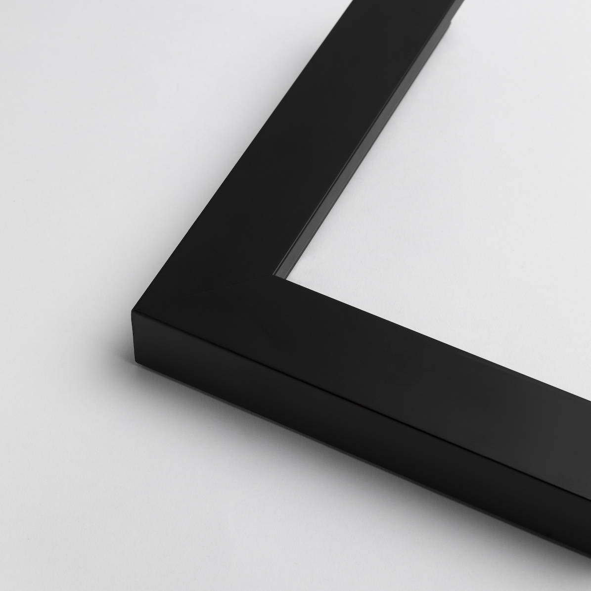 TV-Mirror Modern Matte Black Frame by FRAMING TO A T
