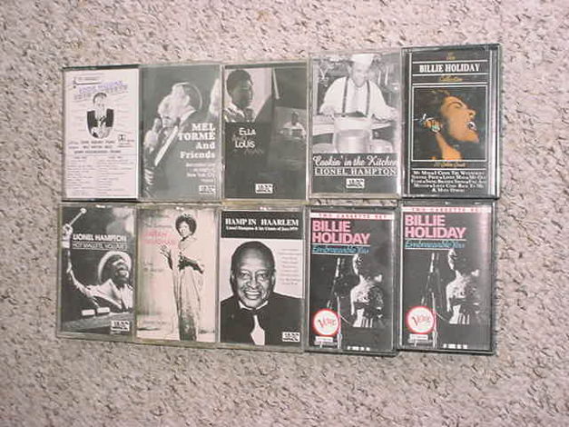 Audio Cassette Tape lot of 10 jazz artists - Hampton,To...