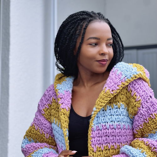 Crochet Hooded Cardigan Written Pattern