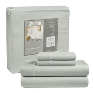 100% Cotton Bed Sheets Queen Set With Sheet & Pillowcase Sets - 800 Thread Count Bedding Sets Queen, Deep Pocket Sheets- Egyptian Cotton Sheets Queen Size- Sateen Weave Queen Sheet Set- Mineral