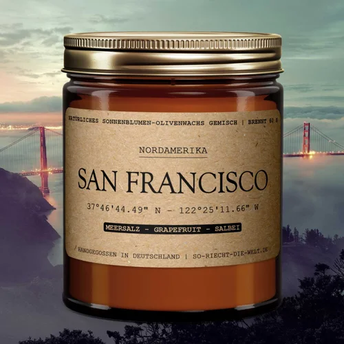 Bougie San Francisco - Sel de mer | Pamplemousse | sage