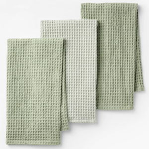 3pc Waffle Kitchen Towels - Figmint™: Green