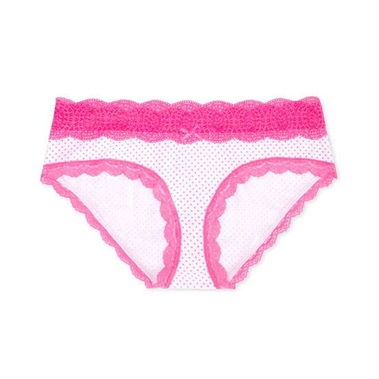 Waist No Time Hipster Panties in Pink Polka Dot pattern 