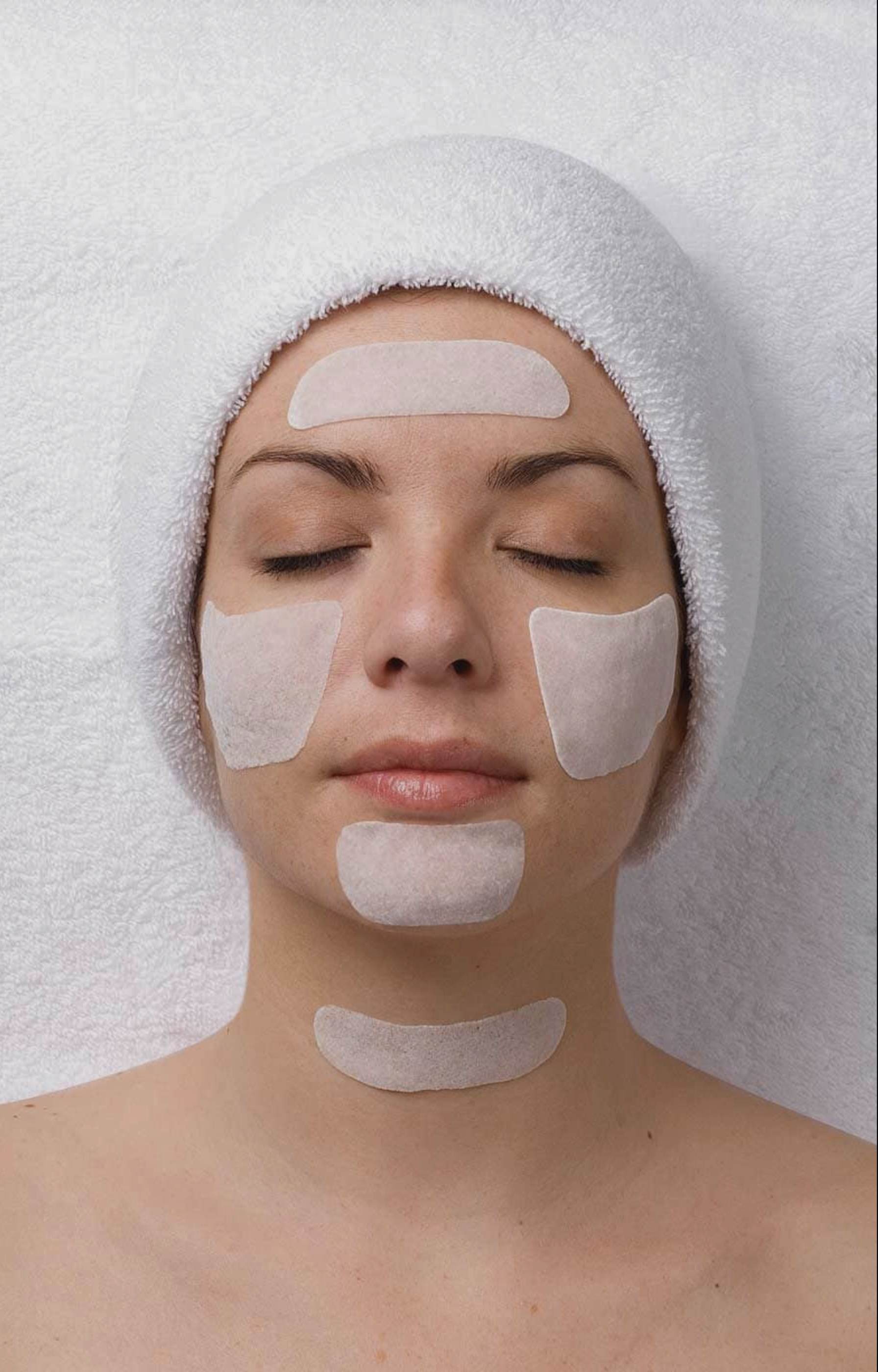 Model having a consultation for Morpheus8 skincare treatment.
