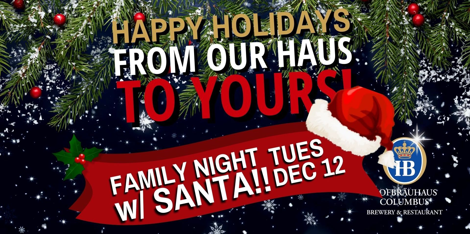 It's Our December Family Night w/ SANTA!! promotional image