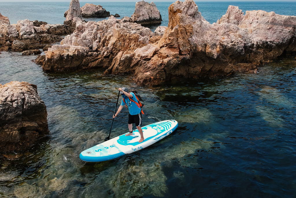 Inflatable paddleboarding in Canada
