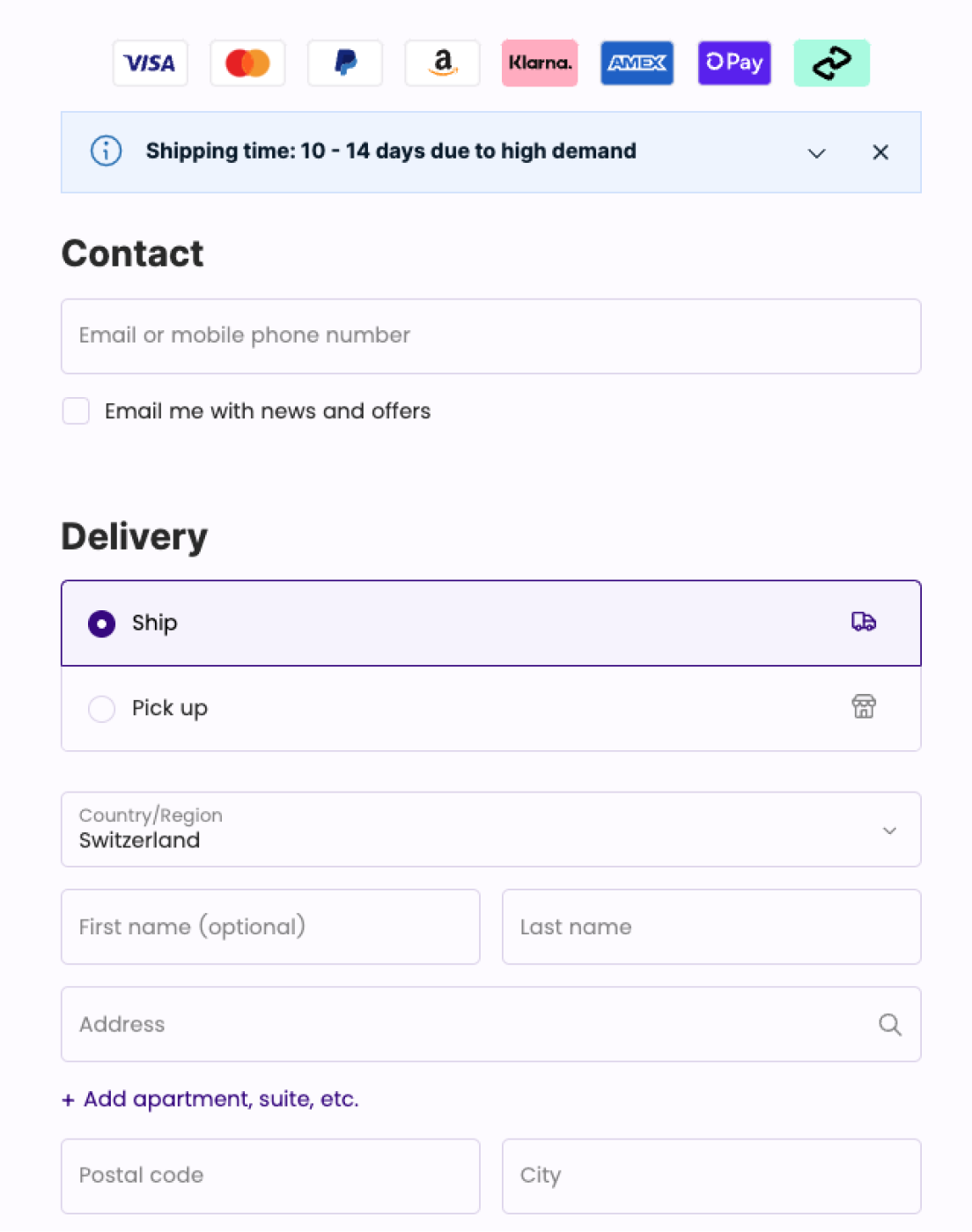 Custom Banner on Checkout