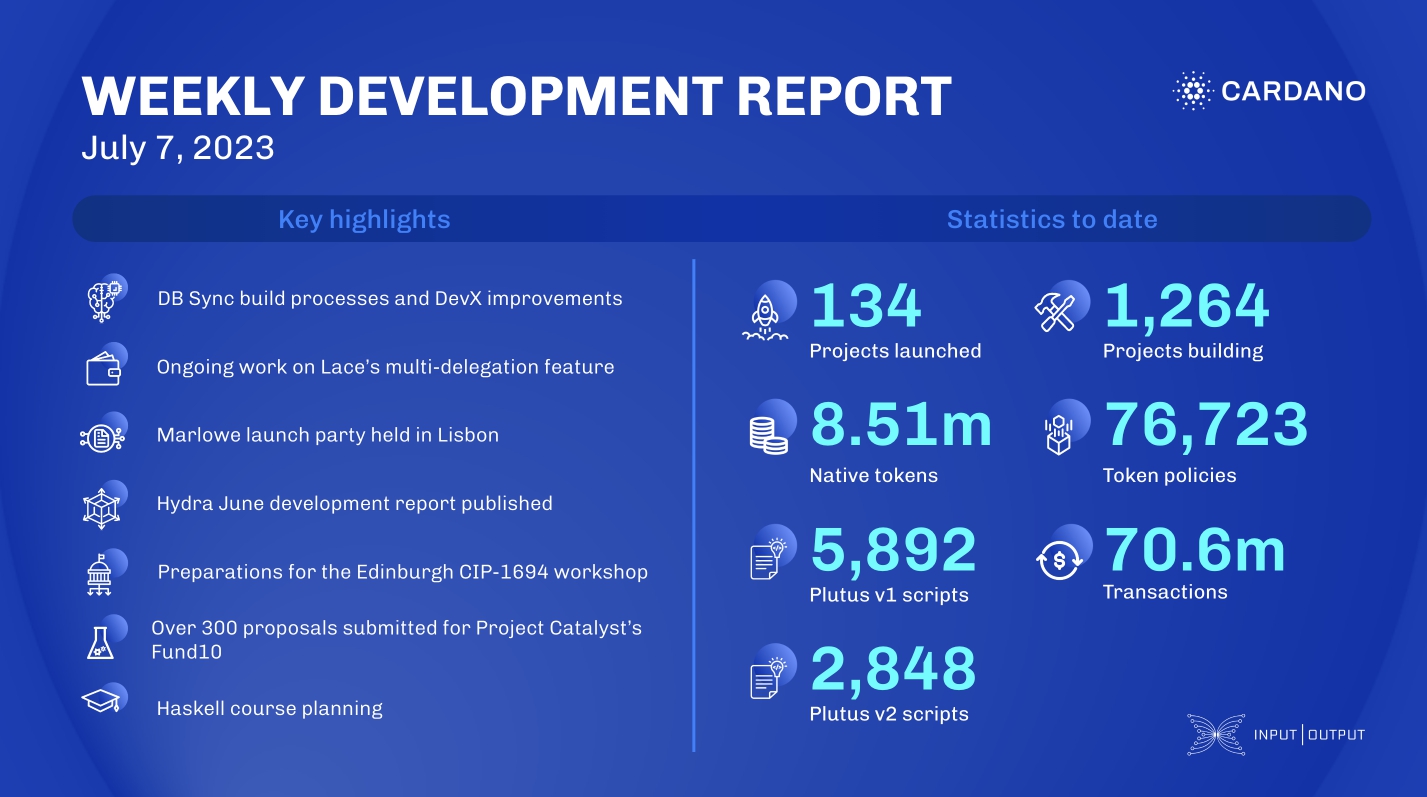 Weekly development report as of 2023-07-07 | Essential Cardano