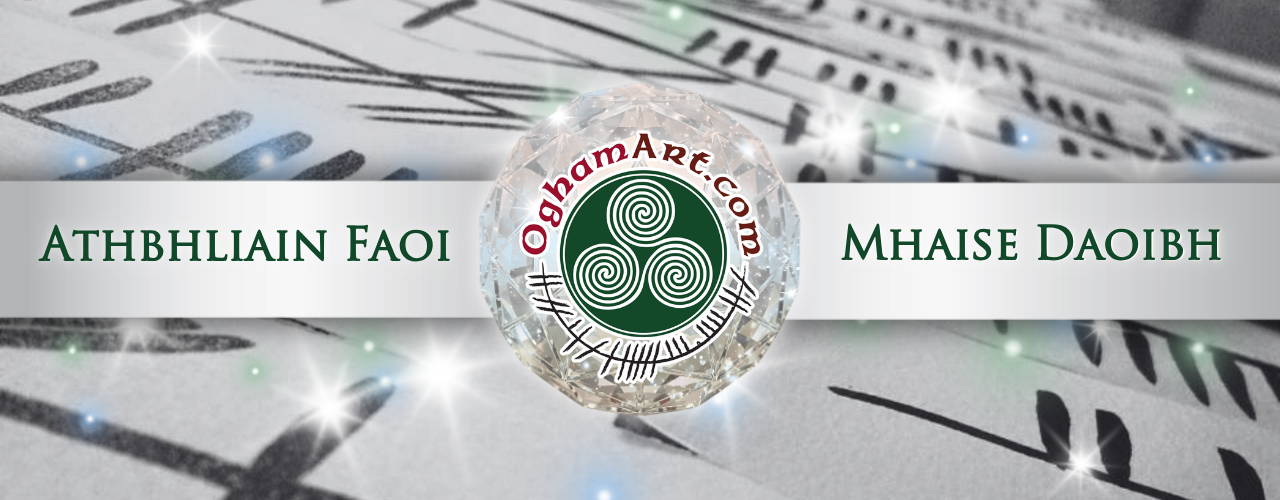 The Ogham Alphabet in Unique Presentations