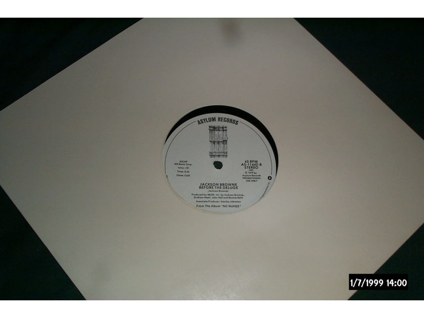Springsteen & Jackson Browne - No Nukes Promo 12 inch 45 RPM NM