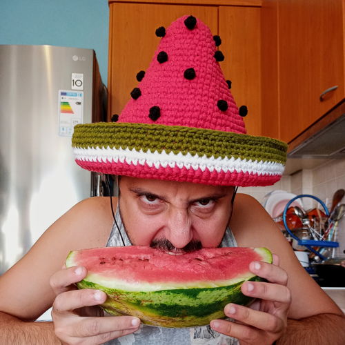 Watermelon sombrero for Halloween