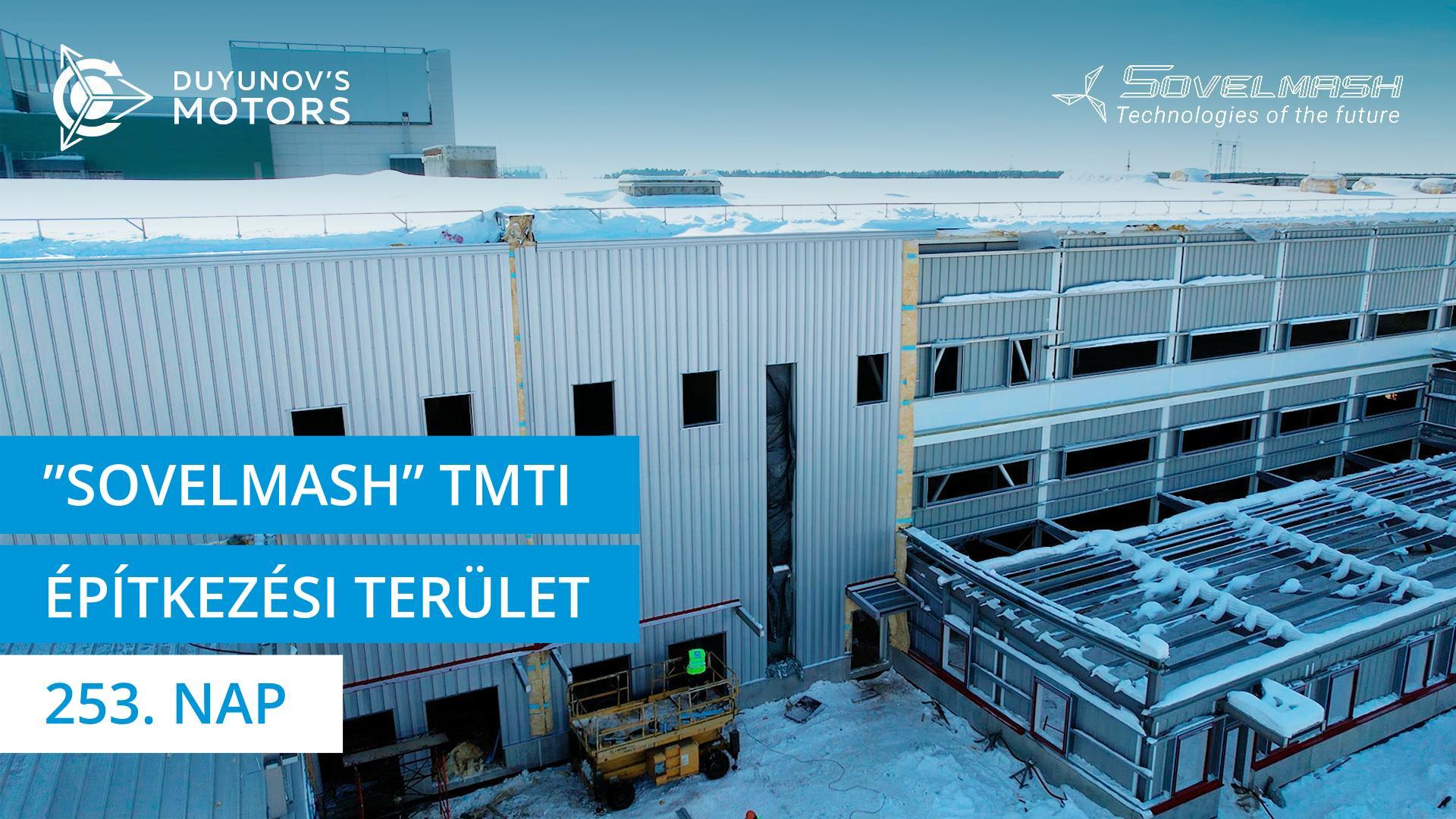 A TMTI épületének külső burkolatának kialakítása | 253. nap