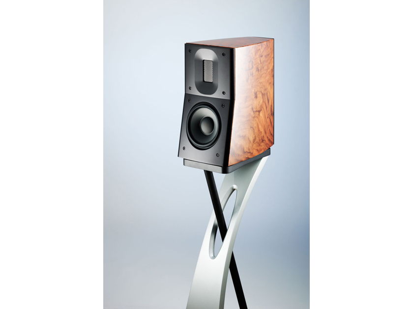 Raidho Acoustics  D-1 Walnut Burl w/ Stands Bookshelf Loudpeakers