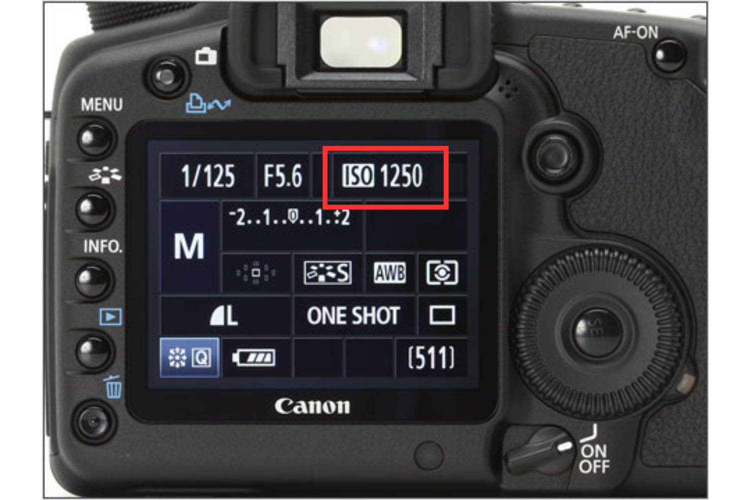 Impostazione ISO su una fotocamera Canon