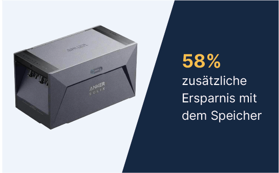 58% zusätzliche Ersparnis mit dem Speicher