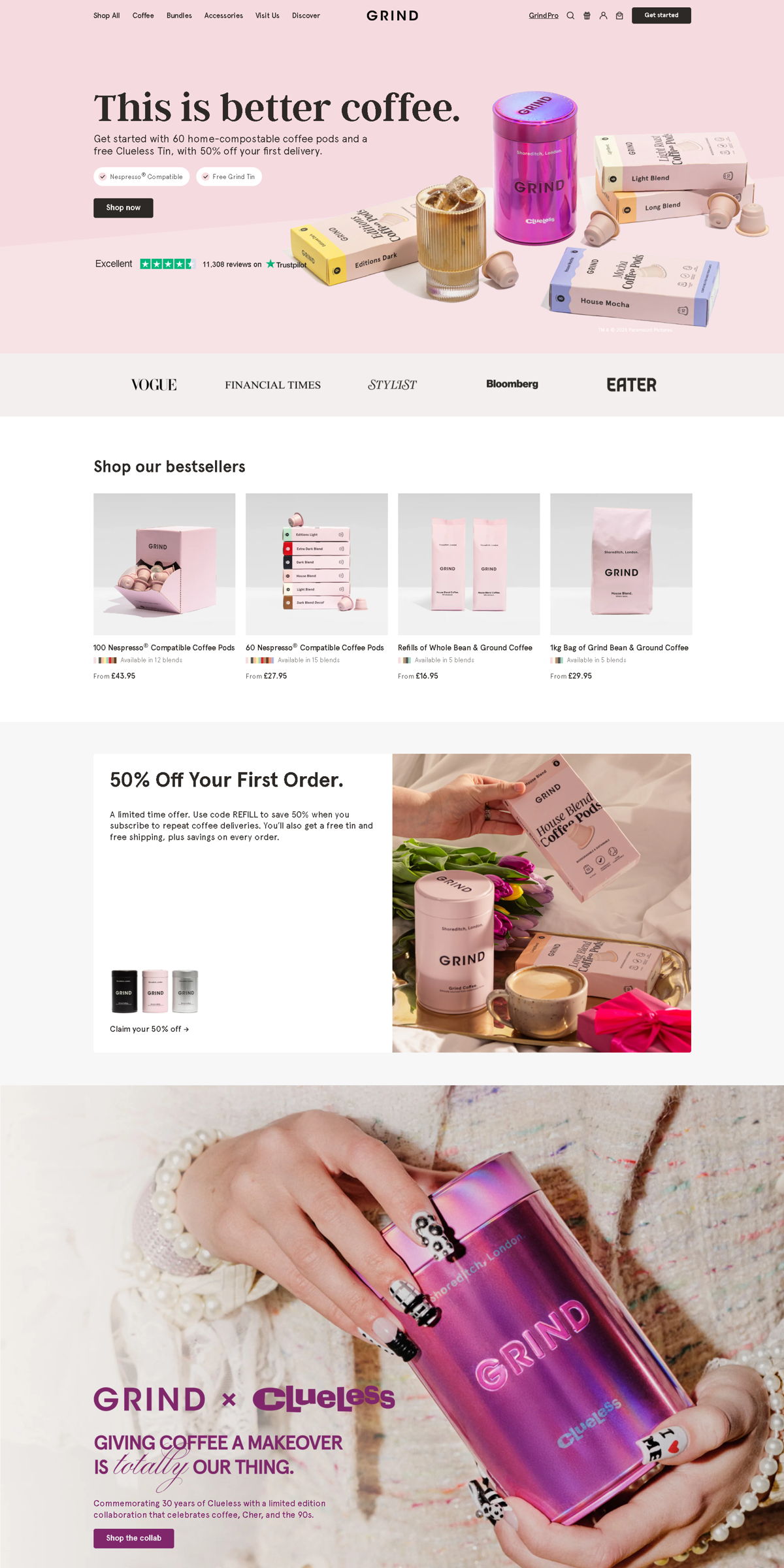 Screenshot of Grind, from the homepage examples collection.