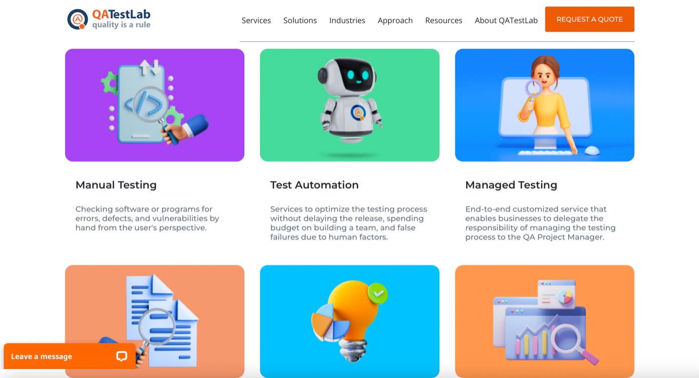 QATestLab product / service