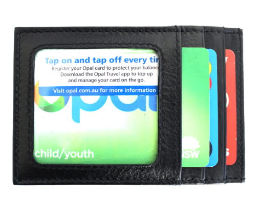 Quality Full Grain Cow Hide Leather Wallet / Card Holder. Black. Style No: 11015 - Image 5