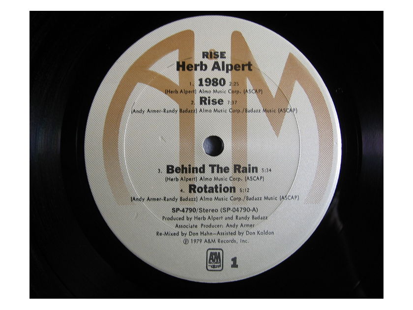 Herb Alpert - Rise - 1979  A&M Records SP-3714