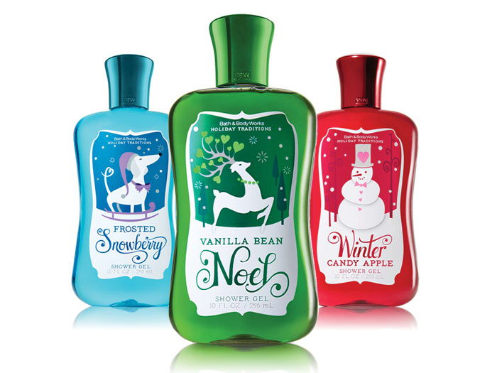 Bath & Body Works Signature, Holiday Traditions Dieline Design