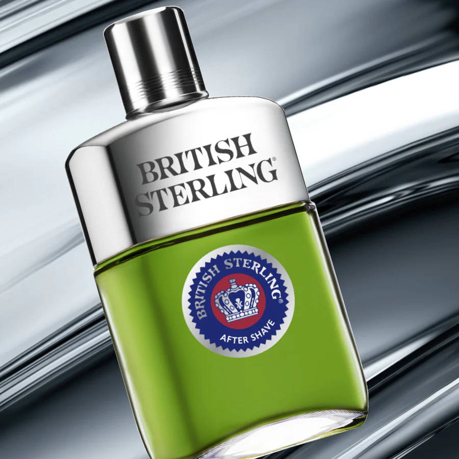 Editorial shot of English Leather cologne spray.