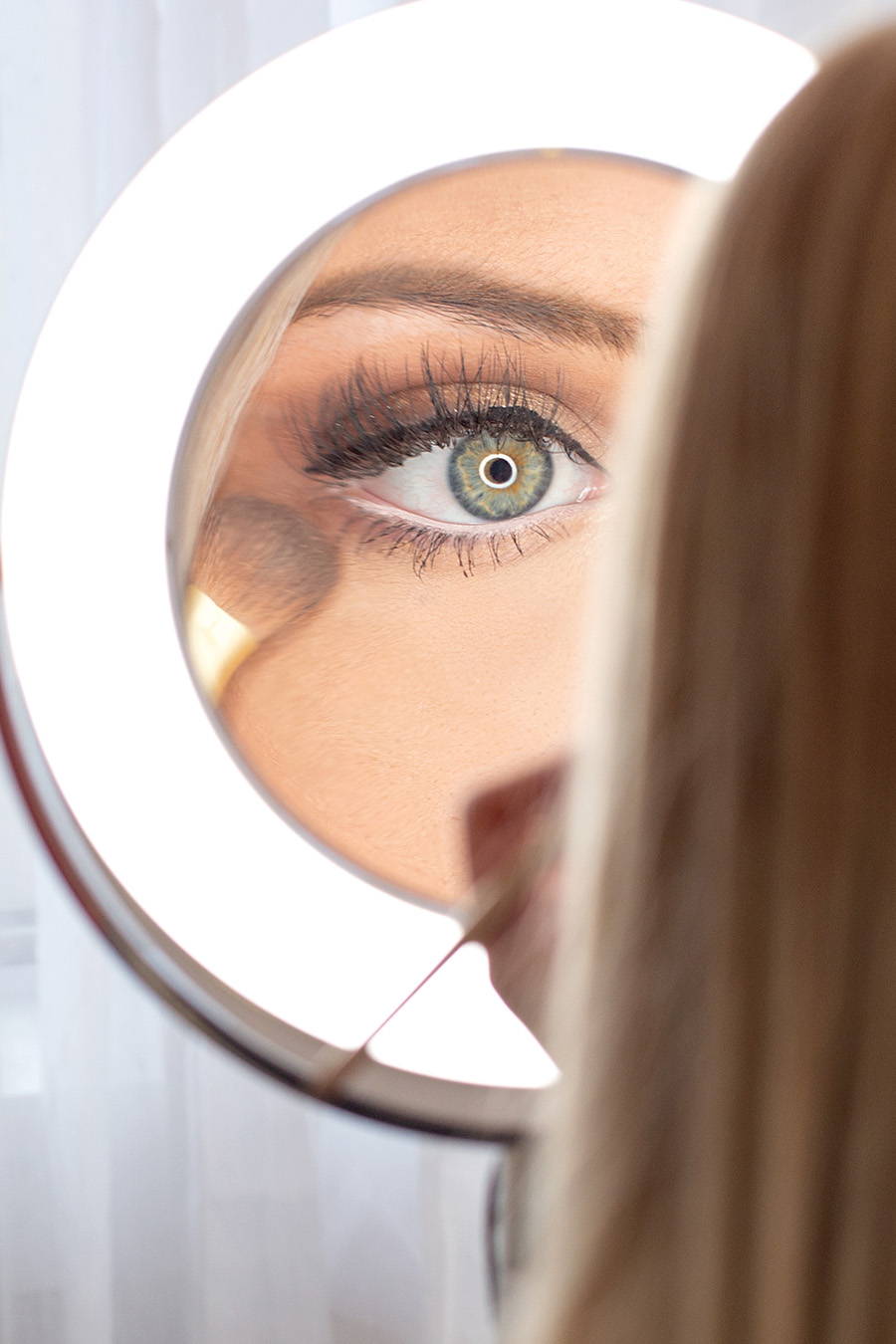 magnified 5x and 10x mirrors