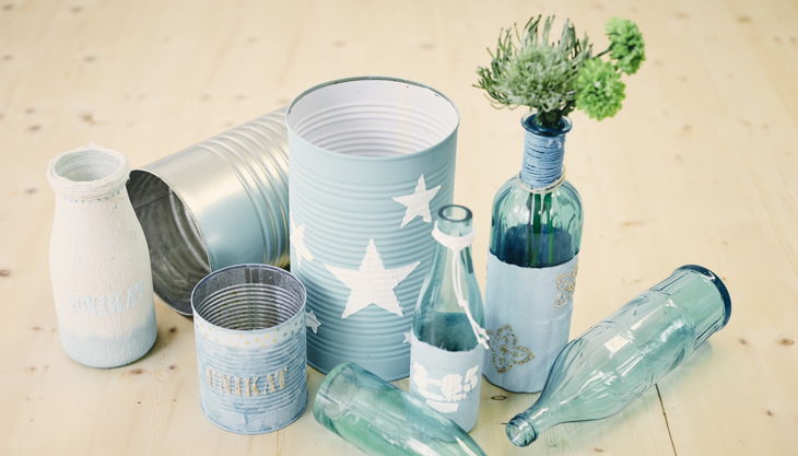 bester geburtstagde kreativ huhn upcycling dose flasche verziet blumenvase