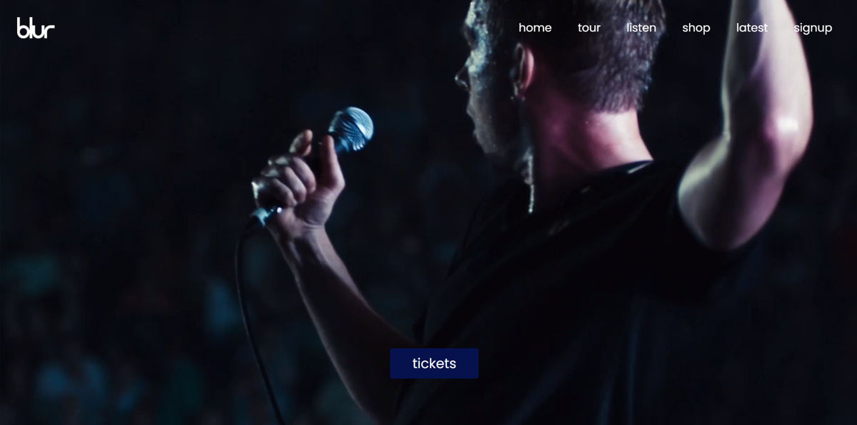 Screenshot of Blur , from the band websites collection.