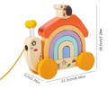 Montessori Wooden Pulling Snail dimensions.