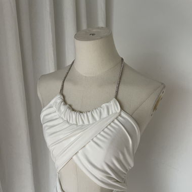 White glitter dress 