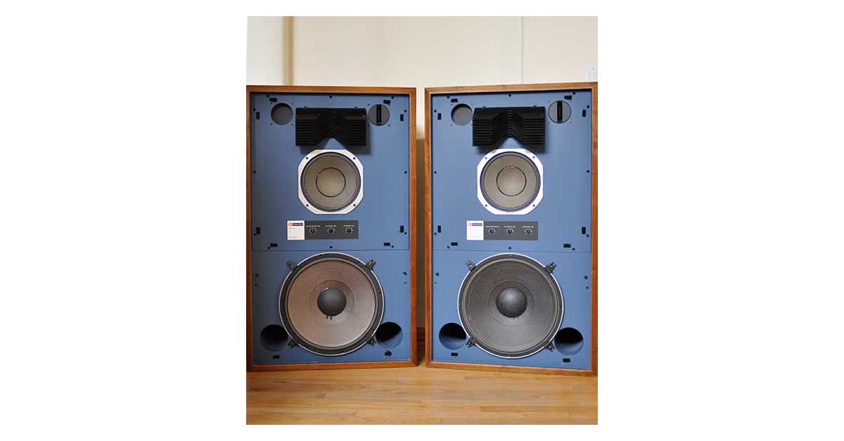 JBL 4343 Oak Cabinets/ blue baffles Colle For Sale | Audiogon