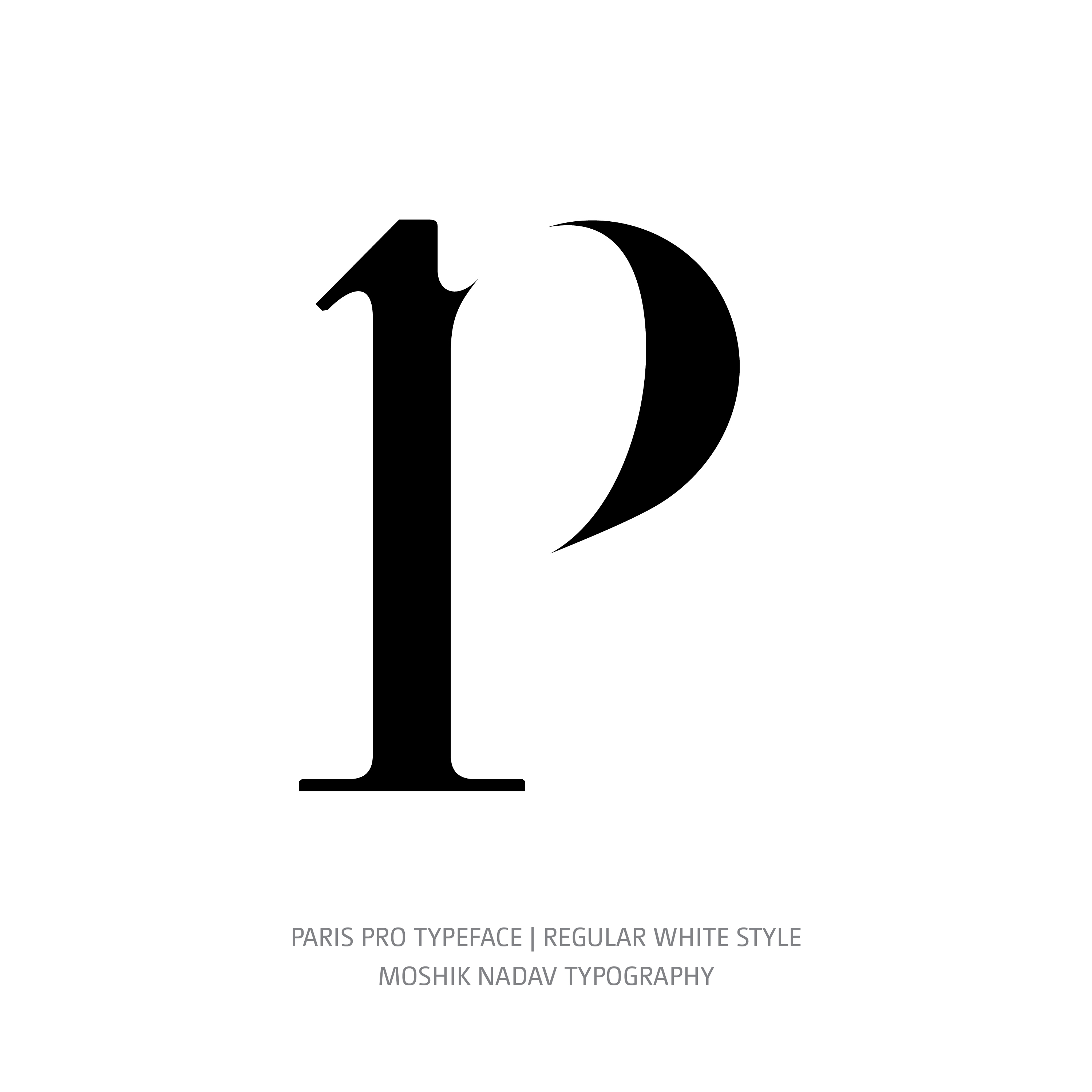 Paris Pro Typeface Regular White p
