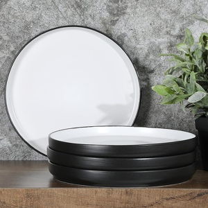 Babish 4 Pack 8.5" Stoneware Stackable Salad Plates