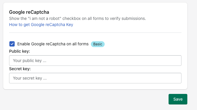 Google reCaptcha