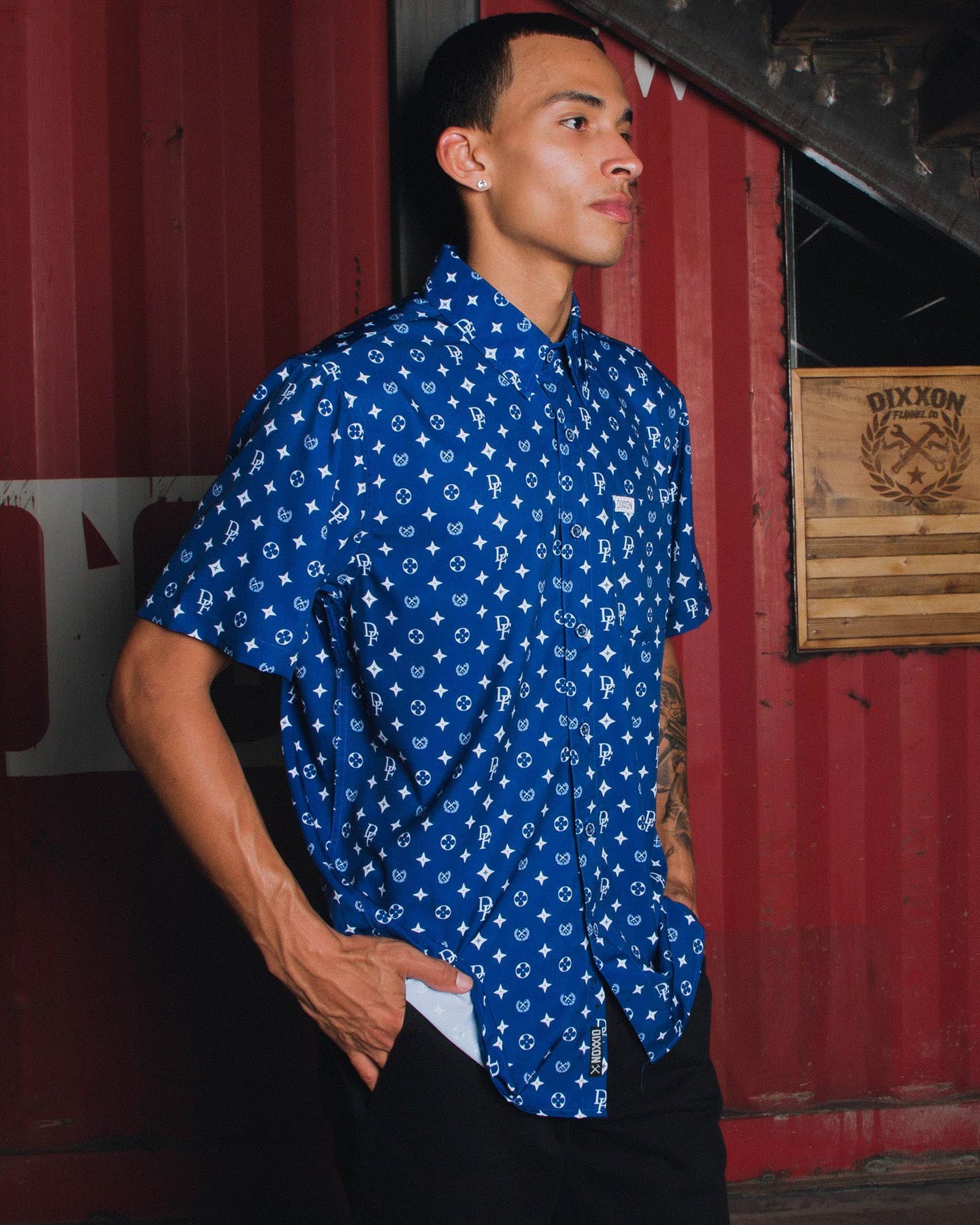 Men's Bougie Short Sleeve - Blue & White