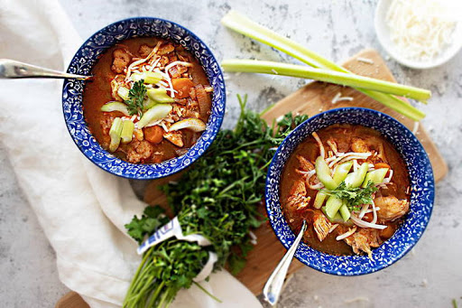 Instant Pot Spicy Keto Buffalo Chicken Soup