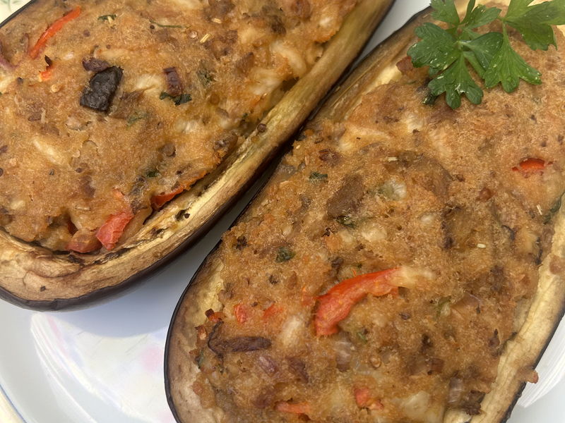 Cours de cuisine Lecce: Aubergines farcies de grand-mère et focaccine moelleuses de Lecce