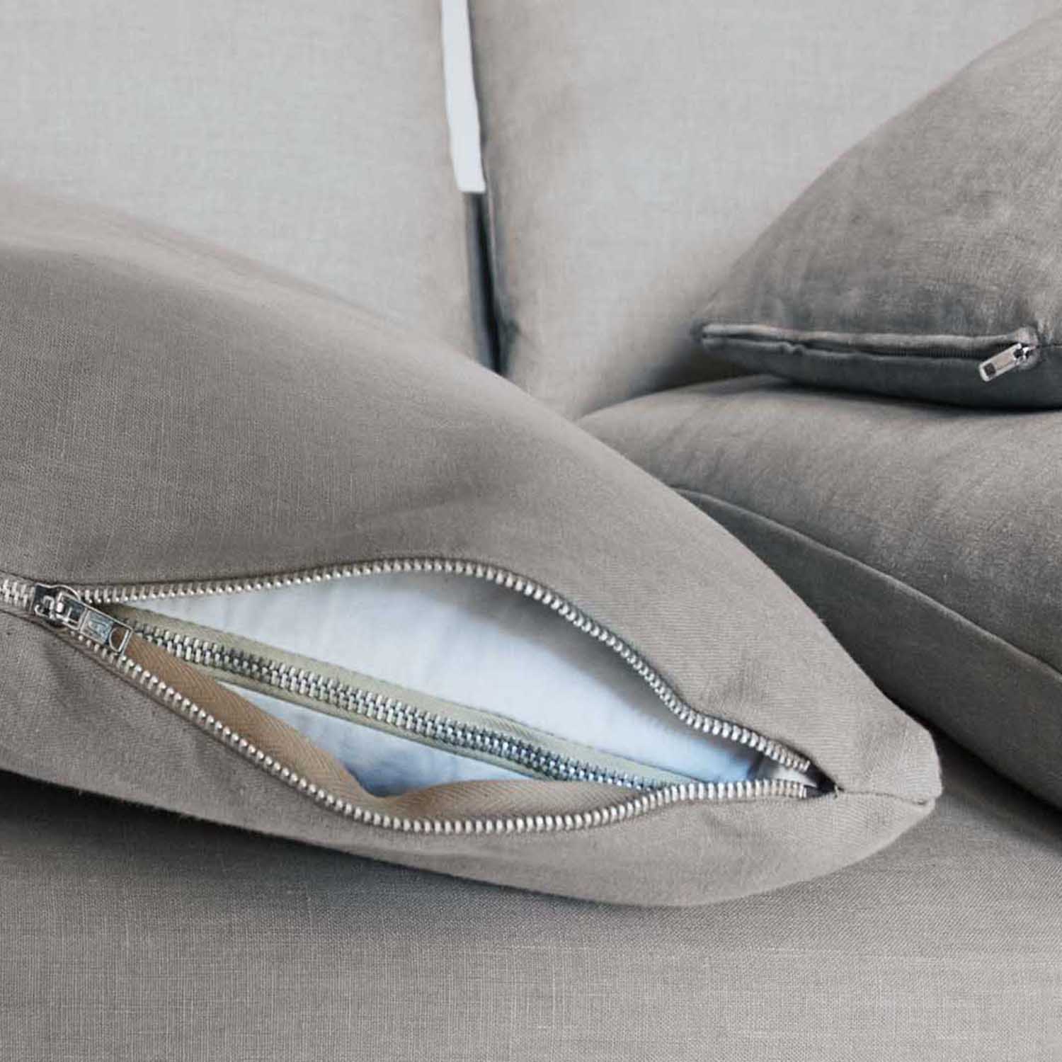 removable sofa cushions with zipper